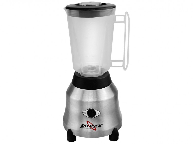 Liquidificador Inox com Copo de Plástico, Alta Rotação 1,5Lts copo platico 800W 110V ou 220V- Skymsen          cod :15033