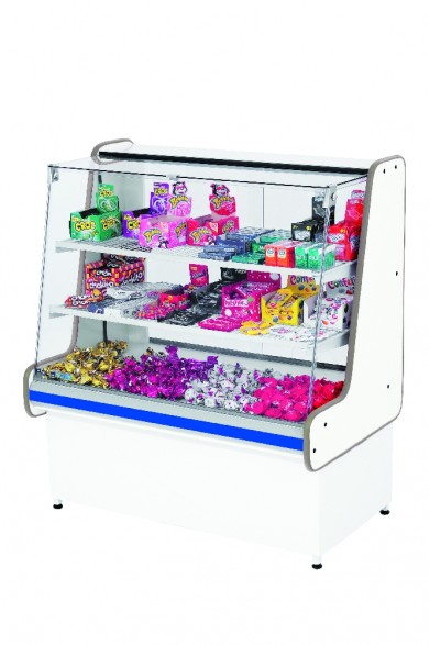 VITRINE SECA 1,25 MT POP LUXO VIDRO RETO COD:9077