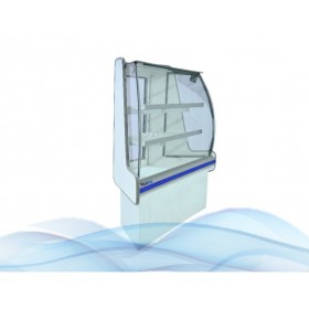 VITRINE SECA 1,25 MT POP LUXO VIDRO SEMI CURVO COD:9078
