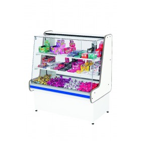 VITRINE SECA 1,25 MT POP LUXO VIDRO RETO COD:9077